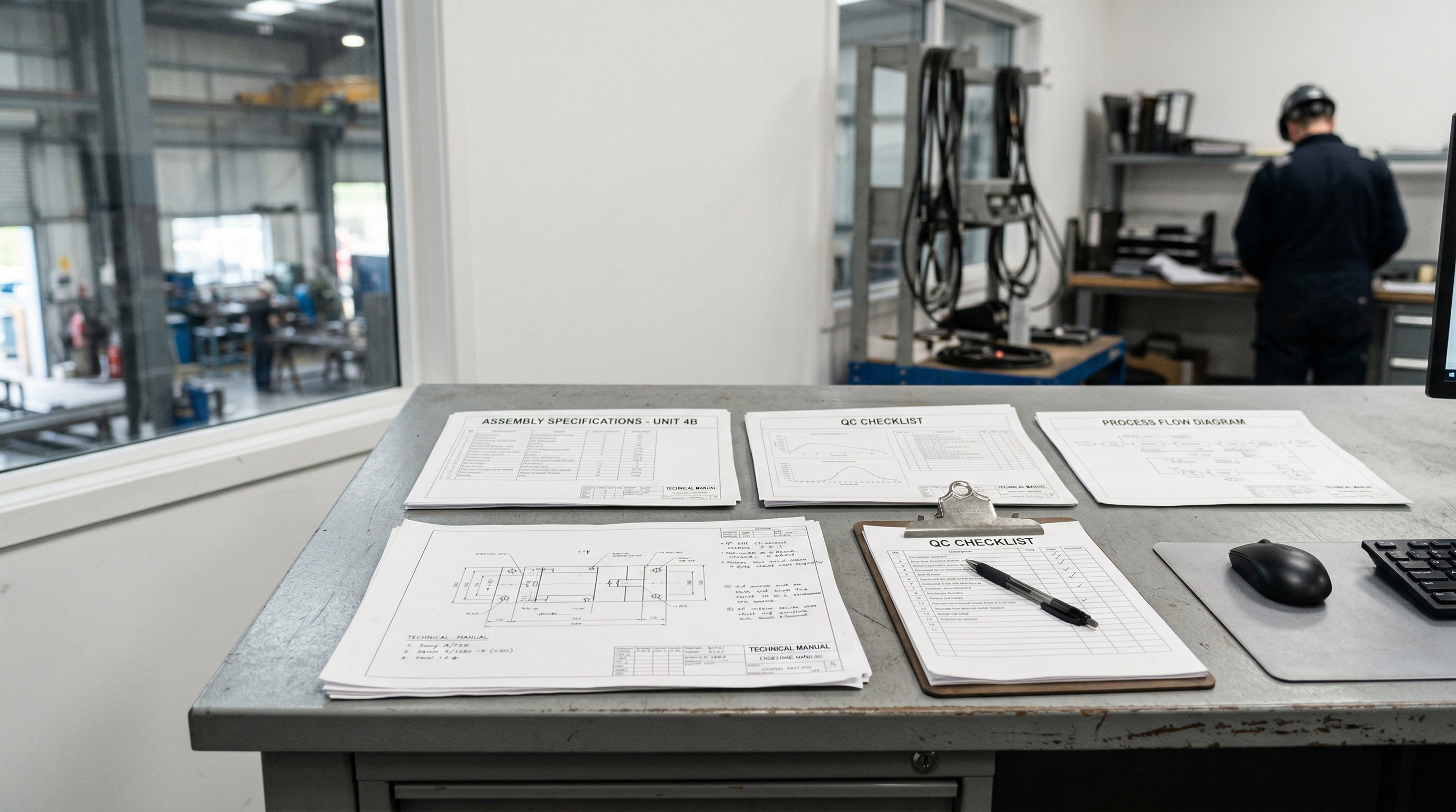 Industrial office with structured workflows